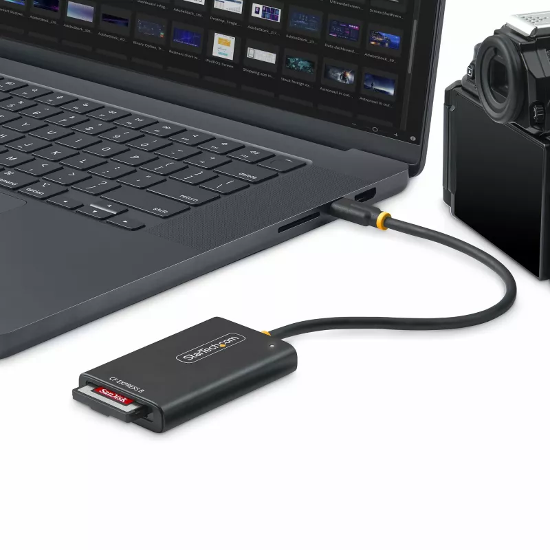 StarTech.com USB-C CFexpress B tipa karšu lasītājs, USB 10Gbps, pārnēsājams atmiņas karšu lasītājs, USB Type-C uz CF Express 2.0 adapteris, darbojas ar jebkuru operētājsistēmu