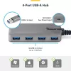 StarTech.com 4 portu USB-A centrmezgls, 5 Gbps, baro no kopnes, USB-A uz 4x USB-A centrmezgls ar USB-C papildu barošanas ieeju, 1 pēda/30 cm resursdatora kabelis, pārnēsājams galddatoru/klēpjdatoru USB centrmezgls