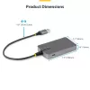 StarTech.com 4 portu USB-A centrmezgls, 5 Gbps, baro no kopnes, USB-A uz 4x USB-A centrmezgls ar USB-C papildu barošanas ieeju, 1 pēda/30 cm resursdatora kabelis, pārnēsājams galddatoru/klēpjdatoru USB centrmezgls