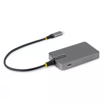 StarTech.com 4 portu USB-C centrmezgls, 5 Gbps, ar kopnes barošanu, USB-C uz 4x USB-A centrmezgls ar USB-C papildu barošanas ieeju, 1 pēdu/30 cm saimniekdatora kabelis, pārnēsājams galddatoru/portatīvo datoru USB centrmezgls