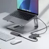 StarTech.com 4 portu USB-C centrmezgls, 5 Gbps, ar kopnes barošanu, USB-C uz 4x USB-A centrmezgls ar USB-C papildu barošanas ieeju, 1 pēdu/30 cm saimniekdatora kabelis, pārnēsājams galddatoru/portatīvo datoru USB centrmezgls