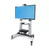 StarTech.com Ritošs TV ratiņi / statīvs uz riteņiem 60–100 collu plakanajiem ekrāniem līdz 220 lb (100 kg), augstuma regulēšana ar rokas kloķi, mobilais / portatīvais grozs stiprinājumam