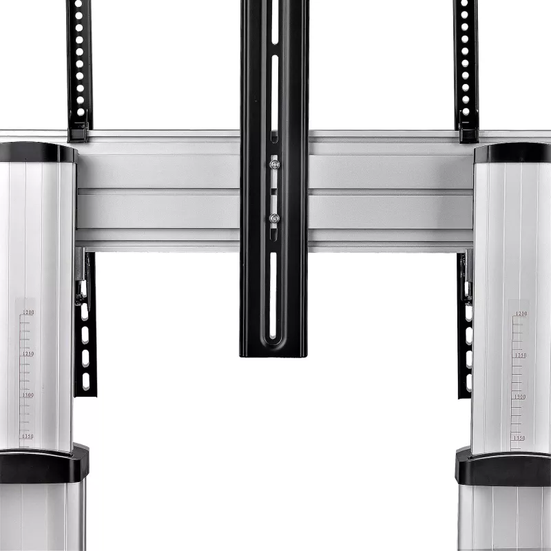 StarTech.com Ritošs TV ratiņi / statīvs uz riteņiem 60–100 collu plakanajiem ekrāniem līdz 220 lb (100 kg), augstuma regulēšana ar rokas kloķi, mobilais / portatīvais grozs stiprinājumam