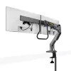 StarTech.com galda stiprinājums diviem monitoriem ar šķērssiju, līdz 27 collu displejiem, VESA 75x75/100x100, maks. 33 mārciņas/15 kg, C-skava, pilnībā šarnīrveida, mehāniskā atspere, TAA
