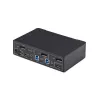 StarTech.com 2 portu DisplayPort KVM slēdzis, 4K 60 Hz, DP 1.2, EDID pārvaldība, 2 portu USB 3.0 centrmezgls, 4x USB HID pieslēgvietas, TAA atbilstīgs