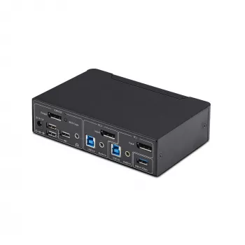 StarTech.com 2 portu DisplayPort KVM slēdzis, 4K 60 Hz, DP 1.2, EDID pārvaldība, 2 portu USB 3.0 centrmezgls, 4x USB HID pieslēgvietas, TAA atbilstīgs