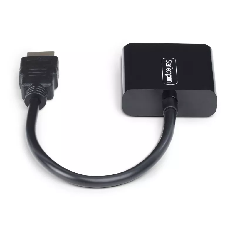 StarTech.com HDMI uz VGA adapteris, aktīvs video pārveidotājs portatīvajam/galddatoram, 1920x1080 (1080p), HDMI avots uz VGA monitoru/displeju/projektoru