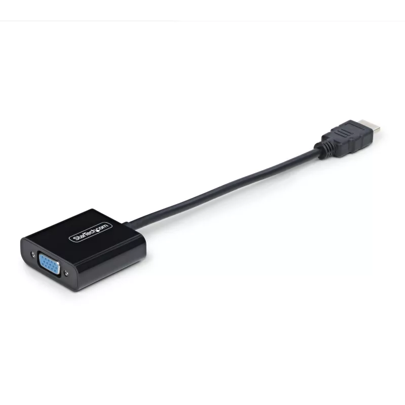 StarTech.com HDMI uz VGA adapteris, aktīvs video pārveidotājs portatīvajam/galddatoram, 1920x1080 (1080p), HDMI avots uz VGA monitoru/displeju/projektoru