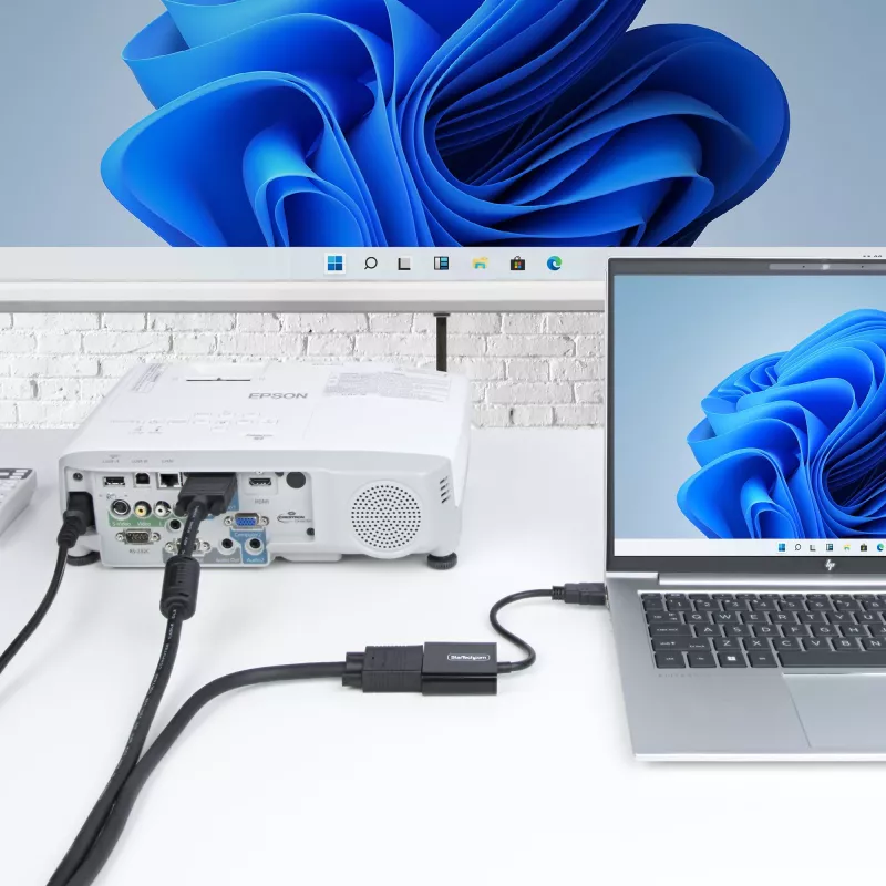 StarTech.com HDMI uz VGA adapteris, aktīvs video pārveidotājs portatīvajam/galddatoram, 1920x1080 (1080p), HDMI avots uz VGA monitoru/displeju/projektoru