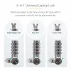 StarTech.com 25 iepakojumā universāla klēpjdatora slēdzene 6,6 pēdas, ar vienādu atslēgu bloķēšanas kabelis, drošības kabelis, saderīga ar Noble Wedge®/Nano/K-Slot, pretzagšanas, izturīgs pret pārgriešanu