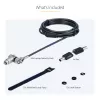 StarTech.com 25 iepakojumā universāla klēpjdatora slēdzene 6,6 pēdas, ar vienādu atslēgu bloķēšanas kabelis, drošības kabelis, saderīga ar Noble Wedge®/Nano/K-Slot, pretzagšanas, izturīgs pret pārgriešanu