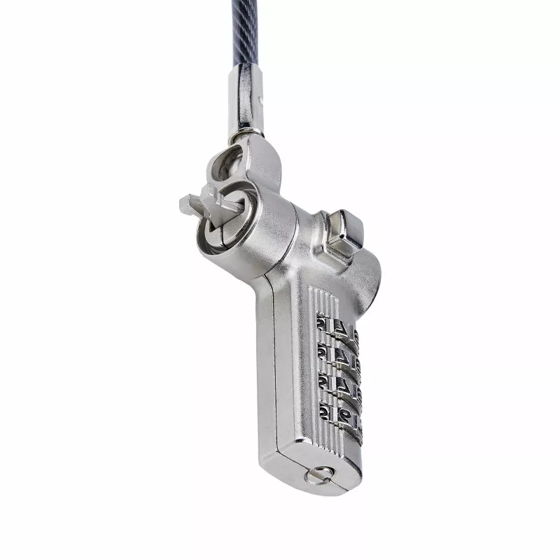 StarTech.com 25-Pack Universal Laptop Lock 6.6ft (2m), Serializēta drošības trosīte klēpjdatoram, Saderīga ar Noble Wedge®/Nano/K-Slot, Bezatslēgas kombinācijas trosīte - TAA