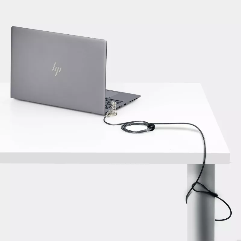 StarTech.com 25-Pack Universal Laptop Lock 6.6ft (2m), Serializēta drošības trosīte klēpjdatoram, Saderīga ar Noble Wedge®/Nano/K-Slot, Bezatslēgas kombinācijas trosīte - TAA