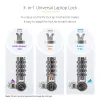 StarTech.com 25-Pack Universal Laptop Lock 6.6ft (2m), Serializēta drošības trosīte klēpjdatoram, Saderīga ar Noble Wedge®/Nano/K-Slot, Bezatslēgas kombinācijas trosīte - TAA