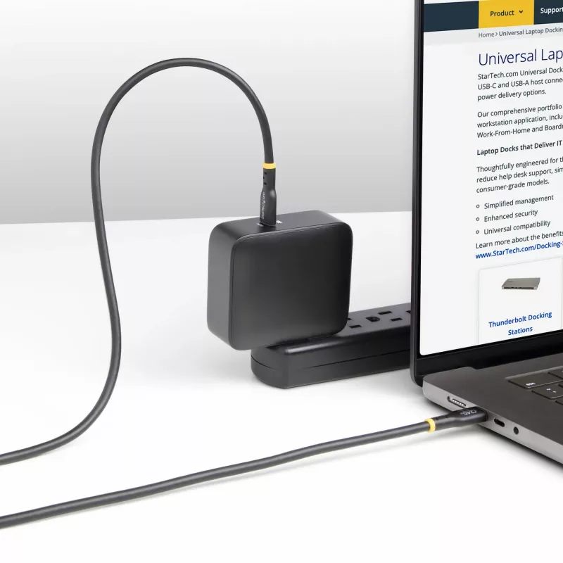 StarTech.com 4m USB-C uzlādes kabelis, USB-IF sertificēts USB C kabelis, 240W PD EPR, USB 2.0 Type-C klēpjdatora lādēšanas vads, USB-C datu pārraides kabelis, TPE apvalks, M/M