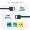 StarTech.com 4m USB-C uzlādes kabelis, USB-IF sertificēts USB C kabelis, 240W PD EPR, USB 2.0 Type-C klēpjdatora lādēšanas vads, USB-C datu pārraides kabelis, TPE apvalks, M/M