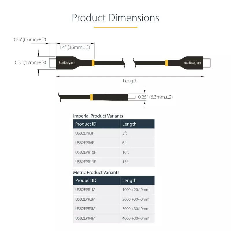 StarTech.com 4m USB-C uzlādes kabelis, USB-IF sertificēts USB C kabelis, 240W PD EPR, USB 2.0 Type-C klēpjdatora lādēšanas vads, USB-C datu pārraides kabelis, TPE apvalks, M/M