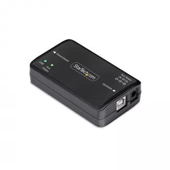 StarTech.com USB Galvaniskā izolatora, līdz 6KV, elektriskā trokšņu izolatora, IP40, DIN sliedes stiprinājums, izolēta jaudas filtra, USB 2.0/1.1, 5V/250mA, Plug-and-Play, TAA