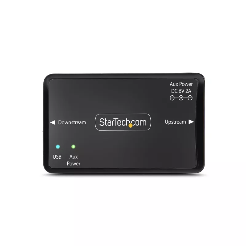 StarTech.com USB Galvaniskā izolatora, līdz 6KV, elektriskā trokšņu izolatora, IP40, DIN sliedes stiprinājums, izolēta jaudas filtra, USB 2.0/1.1, 5V/250mA, Plug-and-Play, TAA