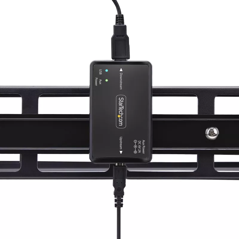 StarTech.com USB Galvaniskā izolatora, līdz 6KV, elektriskā trokšņu izolatora, IP40, DIN sliedes stiprinājums, izolēta jaudas filtra, USB 2.0/1.1, 5V/250mA, Plug-and-Play, TAA