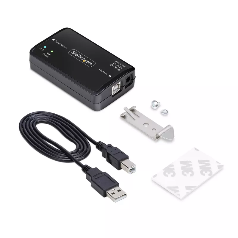 StarTech.com USB Galvaniskā izolatora, līdz 6KV, elektriskā trokšņu izolatora, IP40, DIN sliedes stiprinājums, izolēta jaudas filtra, USB 2.0/1.1, 5V/250mA, Plug-and-Play, TAA