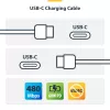 StarTech.com 3 m (9,8 pēdas) balts USB-C lādēšanas kabelis, USB C kabelis, USB 2.0 Type-C klēpjdatora lādētāja vads, 60 W 3 A jaudas piegāde, TPE apvalks, USB-C datu pārsūtīšanas kabelis, M/M