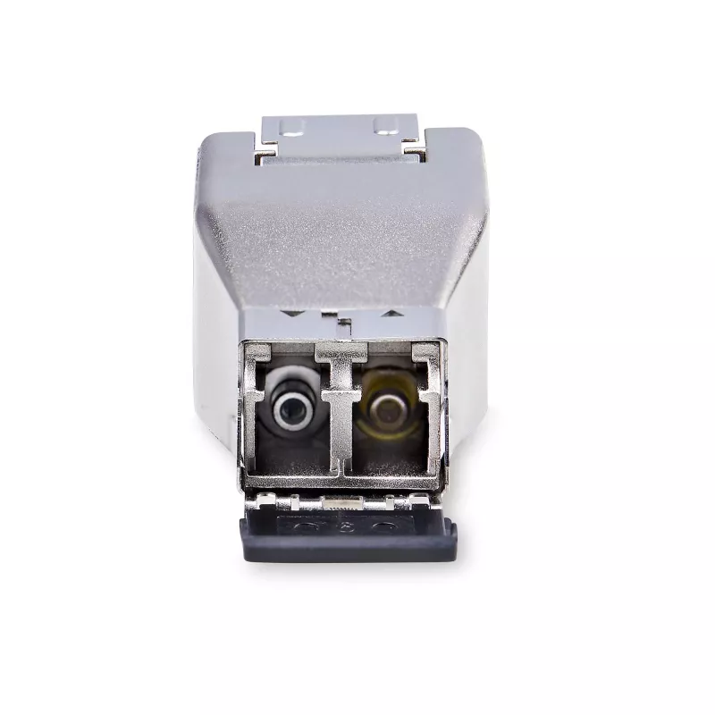 StarTech.com Gigabit Fiber to RJ45 Ethernet Media Converter Dongle, Optical Singlemode 10km/Multimode 800m, PoE Powered, Compact Design, Metal Housing, Micro Mini, TAA