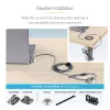 StarTech.com 25-gab. universālā klēpjdatoru slēdzene 2 m, galvenās atslēgas bloķēšanas kabelis, datoru drošība, saderīga ar Noble Wedge®/Nano/K-Slot; pretzādzību griešanas izturīgs kabelis