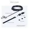 StarTech.com 25-gab. universālā klēpjdatoru slēdzene 2 m, galvenās atslēgas bloķēšanas kabelis, datoru drošība, saderīga ar Noble Wedge®/Nano/K-Slot; pretzādzību griešanas izturīgs kabelis