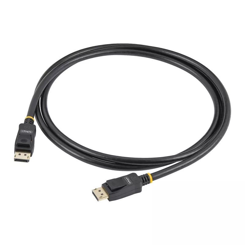 StarTech.com 2m (6,6 pēdu) VESA sertificēts DisplayPort kabelis – 10 gab. iepakojums – DisplayPort 1.2 vads ar fiksatoriem, 4K 60Hz UHD, DP–DP kabelis monitoram, fiksējoši DP savienotāji