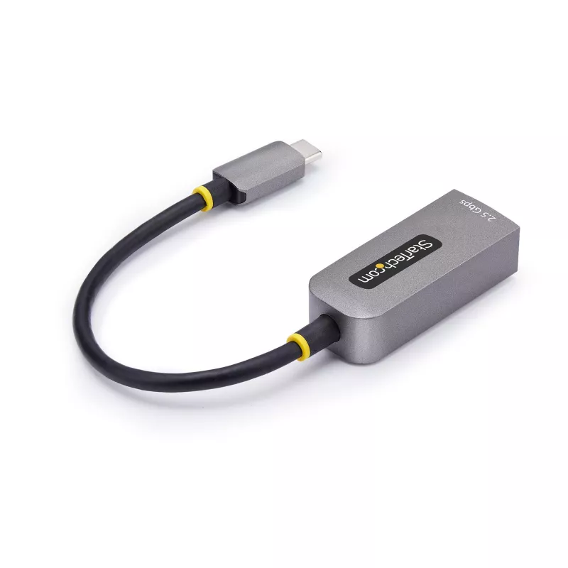 StarTech.com 2.5GbE USB-C–Ethernet adapteris, NBASE-T NIC, USB 3.0 Type-C 2,5/1G vairāku ātrumu tīkls, saderīgs ar Thunderbolt, Windows un Mac