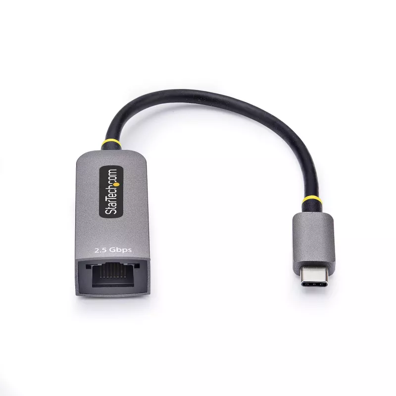 StarTech.com 2.5GbE USB-C–Ethernet adapteris, NBASE-T NIC, USB 3.0 Type-C 2,5/1G vairāku ātrumu tīkls, saderīgs ar Thunderbolt, Windows un Mac