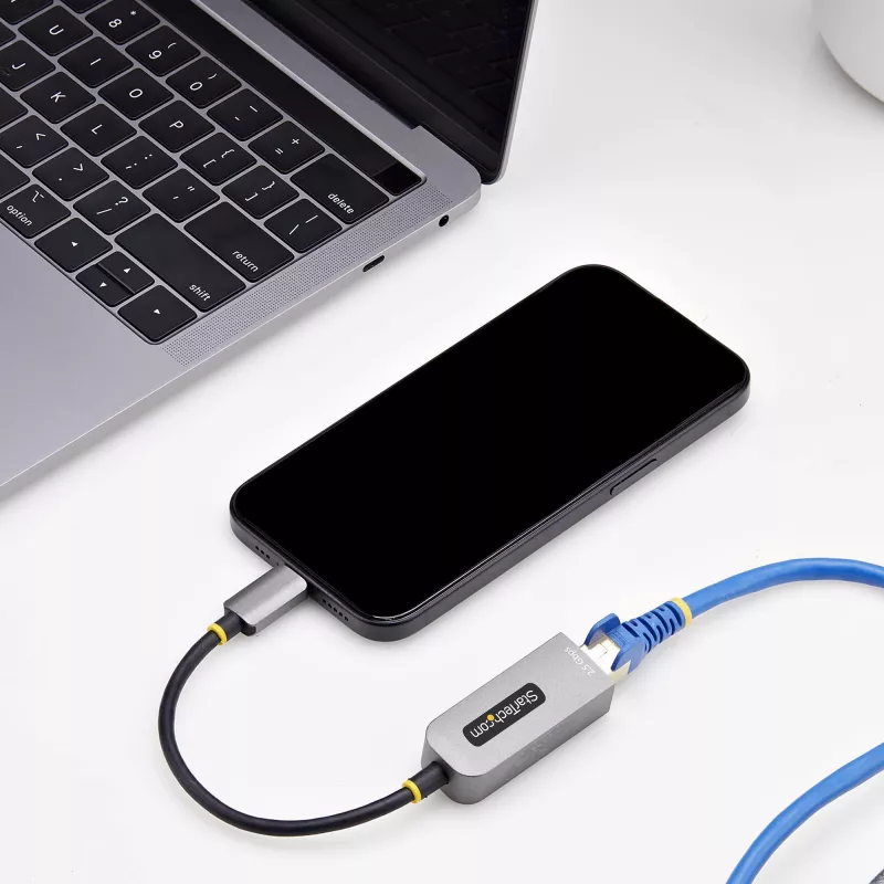 StarTech.com 2.5GbE USB-C–Ethernet adapteris, NBASE-T NIC, USB 3.0 Type-C 2,5/1G vairāku ātrumu tīkls, saderīgs ar Thunderbolt, Windows un Mac