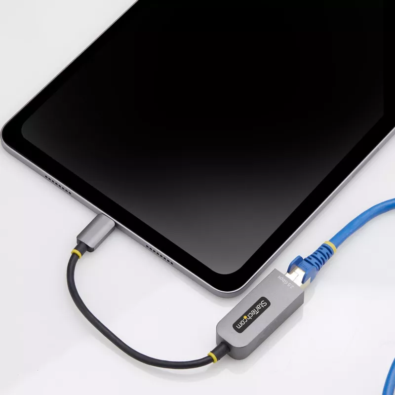 StarTech.com 2.5GbE USB-C–Ethernet adapteris, NBASE-T NIC, USB 3.0 Type-C 2,5/1G vairāku ātrumu tīkls, saderīgs ar Thunderbolt, Windows un Mac