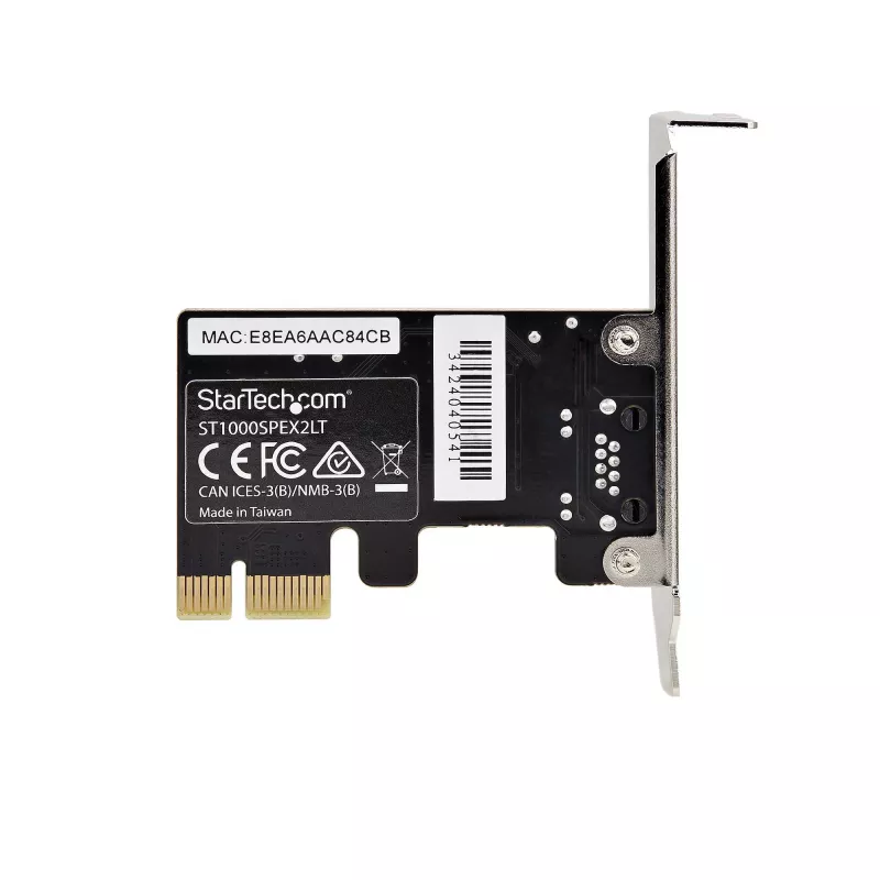 StarTech.com 1 pieslēgvietas Gigabit PCIe tīkla adaptera karte, zema profila NIC, 10/100/1000Mbps PCI Express LAN karte, Realtek RTL8111H, Windows un Linux, TAA atbilstoša