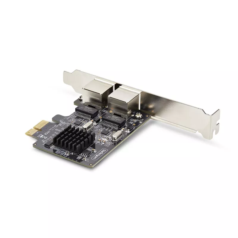 StarTech.com 2 portu Gigabit PCIe tīkla adaptera karte, 10/100/1000Mbps PCI Express NIC, divi Realtek RTL8111H, darbojas ar Windows un Linux, atbilst TAA