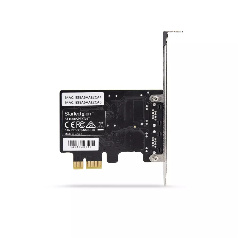 StarTech.com 2 portu Gigabit PCIe tīkla adaptera karte, 10/100/1000Mbps PCI Express NIC, divi Realtek RTL8111H, darbojas ar Windows un Linux, atbilst TAA
