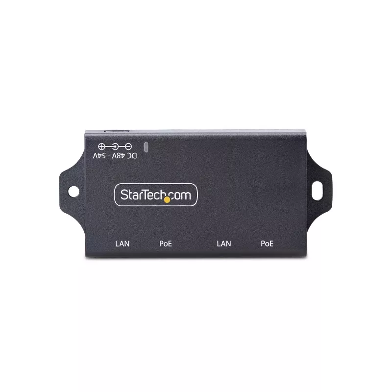 StarTech.com 2 portu Gigabit starpposma PoE+ inžektors, 10/100/1000 Mb/s, PoE+ (802.3af/at), 30 W, 1 Gbps Ethernet, pie sienas montējams, nevadāma iekšējā Power over Ethernet ierīce