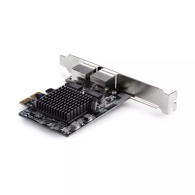 StarTech.com 2 portu 5G gigabitu PCIe tīkla adaptera karte, 5G/2.5G/1G/100M/10M PCI Express LAN karte, Realtek RTL8126, Windows un Linux, TAA atbilstoša