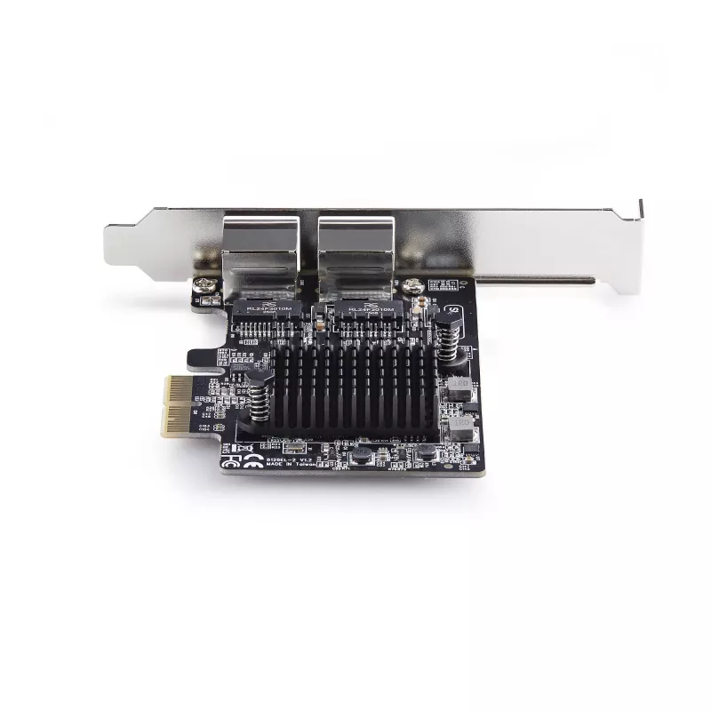 StarTech.com 2 portu 5G gigabitu PCIe tīkla adaptera karte, 5G/2.5G/1G/100M/10M PCI Express LAN karte, Realtek RTL8126, Windows un Linux, TAA atbilstoša