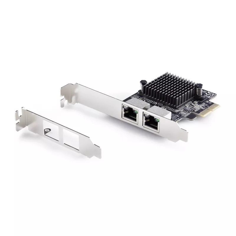 StarTech.com 2 portu 5G gigabitu PCIe tīkla adaptera karte, 5G/2.5G/1G/100M/10M PCI Express LAN karte, Realtek RTL8126, Windows un Linux, TAA atbilstoša