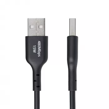 StarTech.com 6.6 pēdas (2 m) USB-A uz USB-C uzlādes kabelis, uzlāde un sinhronizācija, 3A, USB 2.0, TPE apvalks - melns USB uzlādes vads