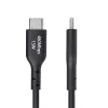 StarTech.com 6.6 pēdas (2 m) USB-A uz USB-C uzlādes kabelis, uzlāde un sinhronizācija, 3A, USB 2.0, TPE apvalks - melns USB uzlādes vads