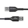 StarTech.com 6.6 pēdas (2 m) USB-A uz USB-C uzlādes kabelis, uzlāde un sinhronizācija, 3A, USB 2.0, TPE apvalks - melns USB uzlādes vads