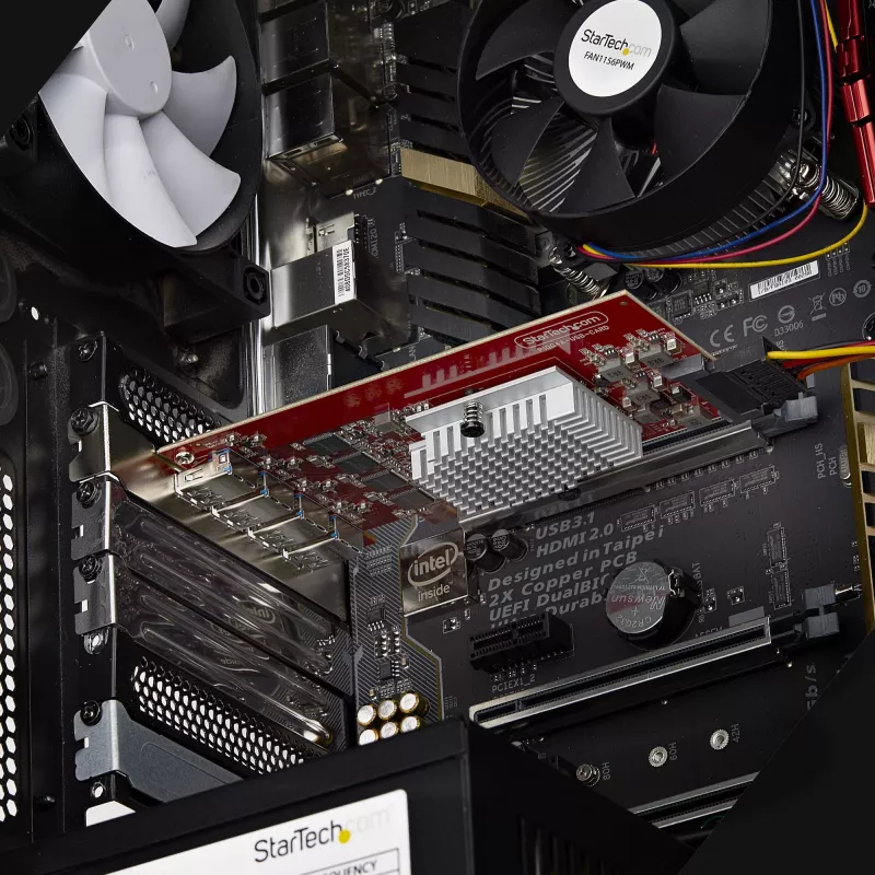 StarTech.com 4 portu USB-A PCIe karte, USB 3.2 10 Gbit/s, PCI Express 3.0 paplašināšanas karte, 4 neatkarīgi USB kontrolleri, Windows/Linux/macOS, TAA atbilstoša
