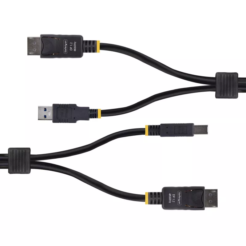 StarTech.com 10ft (3m) DisplayPort un USB 5Gbps KVM kabelis, 4K 60Hz, universāli saderīgs DP 1.2/USB 3.0 kombinētais kabelis KVM slēdžiem