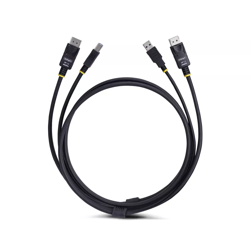 StarTech.com 10ft (3m) DisplayPort un USB 5Gbps KVM kabelis, 4K 60Hz, universāli saderīgs DP 1.2/USB 3.0 kombinētais kabelis KVM slēdžiem