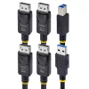 StarTech.com 6 pēdu (1,8 m) divu DisplayPort un USB 5 Gbps KVM kabelis, 4K 60 Hz, universāli saderīgs DP 1.2/USB 3.0 kombinētais kabelis divu monitoru KVM slēdžiem