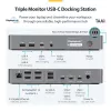 StarTech.com Triple-Monitor USB-C dokstacija, 140W klēpjdatora uzlādes doks MacBook Pro un Windows, 4K 60Hz HDMI vai DisplayPort, TAA