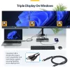 StarTech.com Triple-Monitor USB-C dokstacija, 140W klēpjdatora uzlādes doks MacBook Pro un Windows, 4K 60Hz HDMI vai DisplayPort, TAA